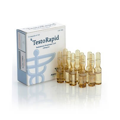 Testosterona de propionato inyectable original fabricada por Alpha Pharma.