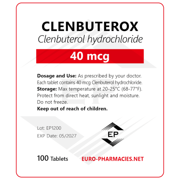 Clenbuterol 40mcg/tabs - 100 tabs - Baggies - Euro Pharmacies