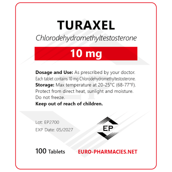 Turanabol 10mg/tabs - 100 tabs - Saquinhos - Euro Pharmacies