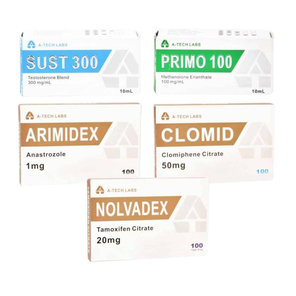 PACK MUSCLE SEC LIVELLO I (INIETTARE) SUSTANON + PRIMOBOLAN + PCT (8 SETTIMANE) A Tech Labs
