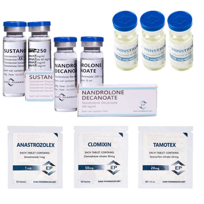 リーンマスゲインをパック – Euro Pharmacy – Sustanon Winstrol Deca-Durabolin (8 週間)