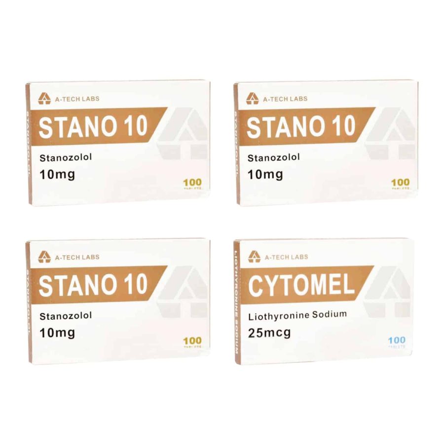 Pack Sèche Stanozolol + T3 Cytomel Stéroides Oraux (8 Semaines) A Tech Labs