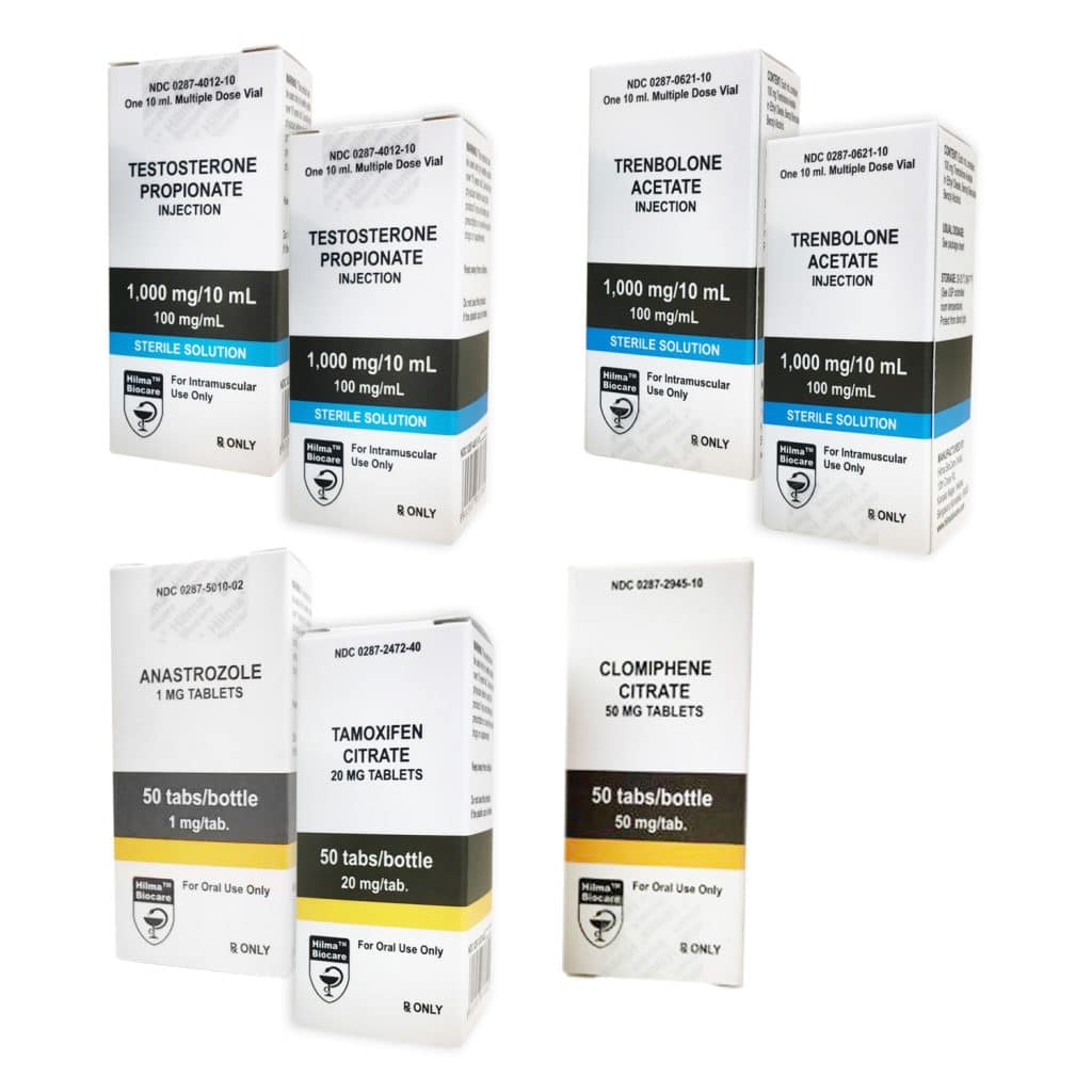 PACK PRIZE DE MASSE SÈCHE TESTOSTERONE PROPIONATO + TRENBOLONE ACETATO + PCT (6 Semaines) Hilma