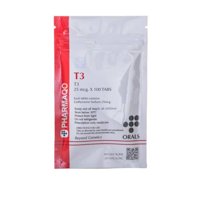 T3 25mcg x 50 Liotironina sodica 25mcg compressa 50 compresse Pharmaqo Labs 41E