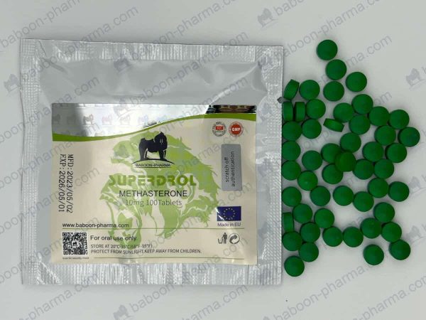 Comprimidos orais Baboon Pharma Superdrol 10 1