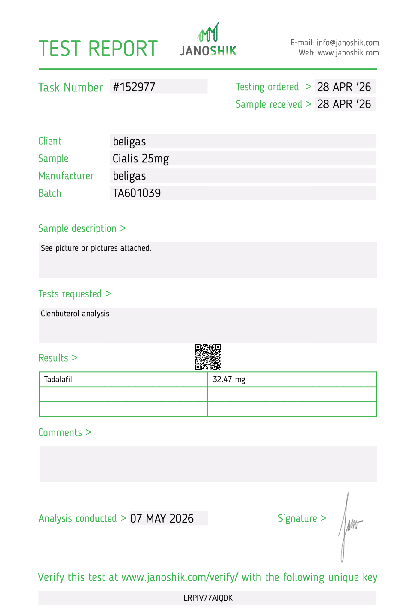 test di laboratorio cialis beligas