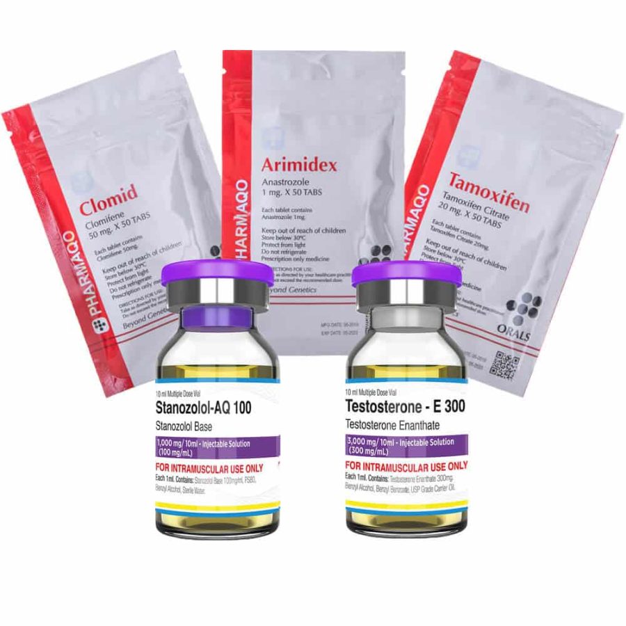 Pacote de ganho de massa magra de 3 níveis INJECT ENANTATO WINSTROL PROTEÇÃO PCT 8 semanas Pharmaqo Labs 1