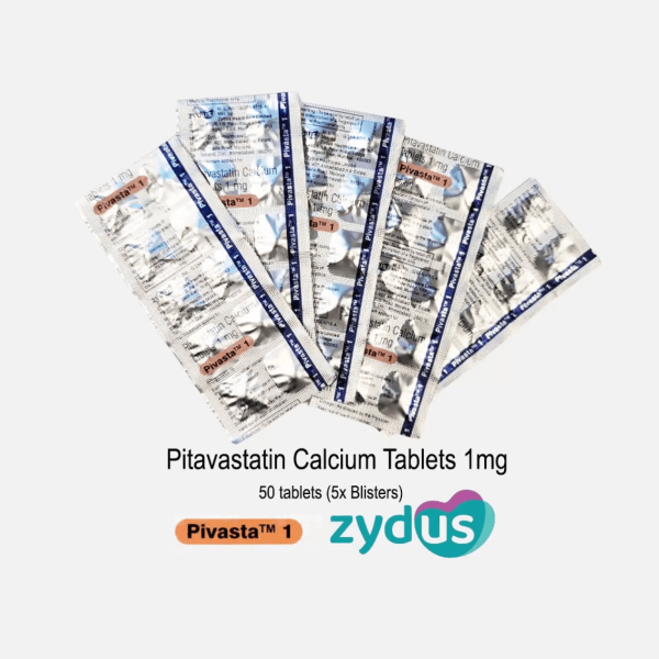 Pitavastatin 1 mg (Pivasta 1) (50 Tabletten – 5 Blisterpackungen) – Driada Medical