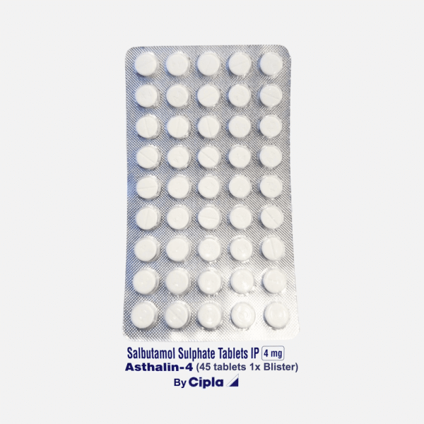 Salbutamol 4mg (Asthalin 4) (45 tabs - 1 Blister) - Driada Medical